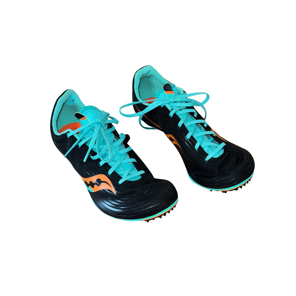 Saucony Ballista MD Mens Track Field Spikes Black Teal Orange S29071-26 Size 11